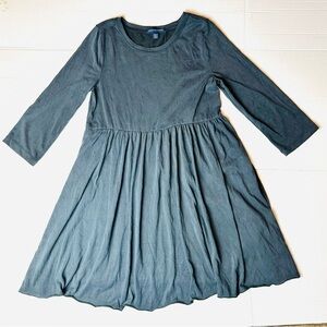 American Eagle Pullover Baby Doll Dress‎ 3/4 Sleeves Black Women Small S Round